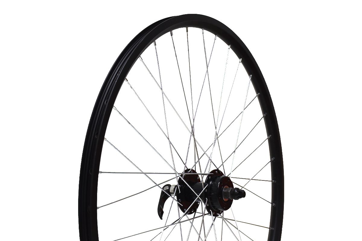Колесо 26" MTB переднее,дв.обод Qijian DA18 36H,алюм.втулка KT-M65F Disc 36H IS6,эксц.черный Колесо 26" MTB переднее,дв.обод Qijian DA18 36H,алюм.втулка KT-M65F Disc 36H IS6,эксц.черный