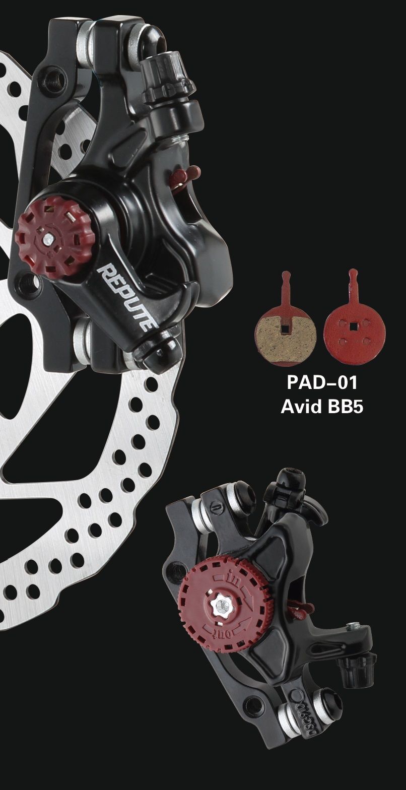 Тормоз дисковый механический передний Repute DSC-910F,МТБ,ротор203\180\160\140мм,(pad01),без ротора, Тормоз дисковый механический передний Repute DSC-910F,МТБ,ротор203\180\160\140мм,(pad01),без ротора,