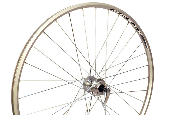 Колесо 27.5" MTB, заднее, двойной обод XTB-26 , алюминиевый сплав, серебристый, серебристая втулка JY-D242DSE, под трещотку, крепление ротора IS6